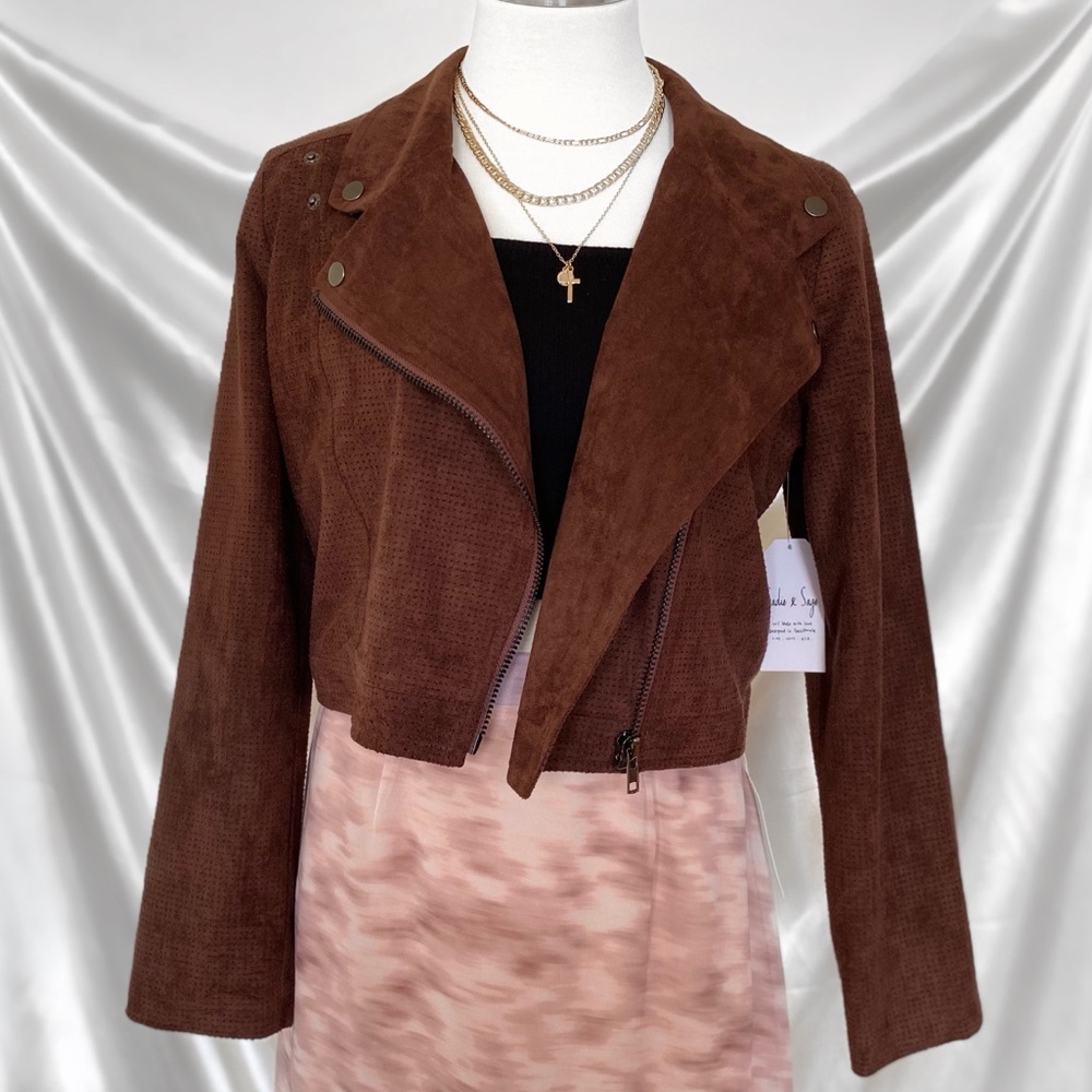 Sadie & Sage Brown Moto Jacket